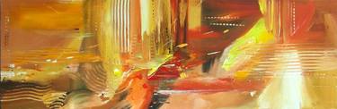Original Abstract Cities Paintings by Olga Lomax