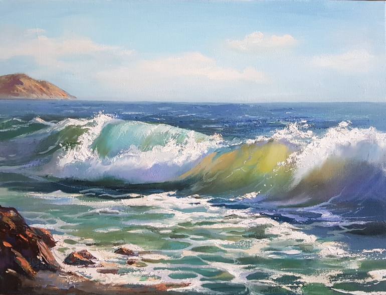 Original Fine Art Seascape Paintings by Olga Lomax