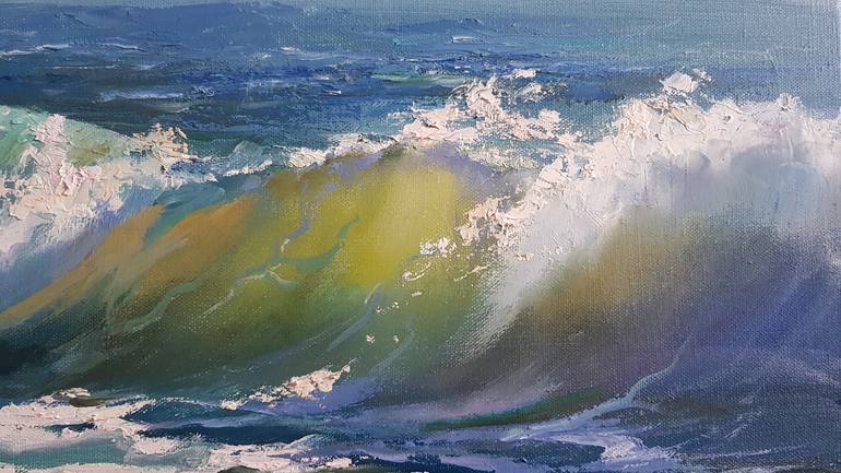 Original Impressionism Seascape Painting by Olga Lomax