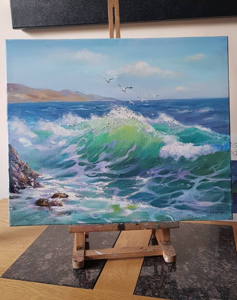 Original Expressionism Water Painting by Olga Lomax