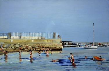 Original Figurative Beach Paintings by Ricardo Alario