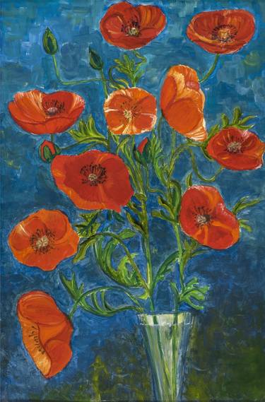 Original Impressionism Floral Painting by Stephen Byrne