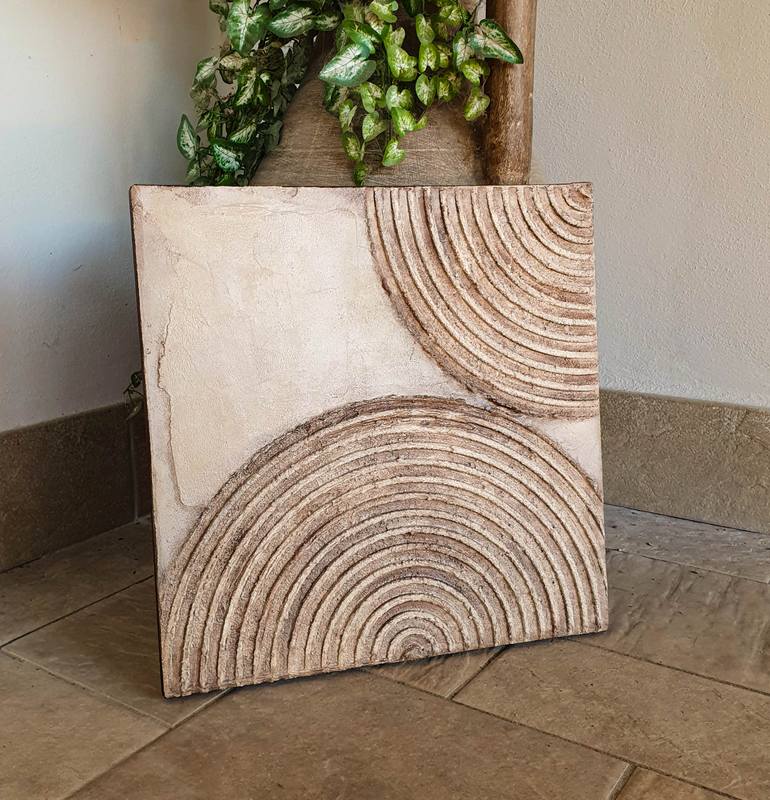 Original Geometric Abstract Painting by Cristina Simeoni
