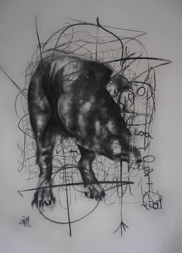 Print of Expressionism Dogs Drawings by Fernando Zúñiga