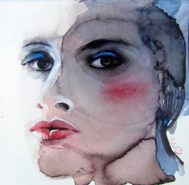 Print of Expressionism Portrait Paintings by Violeta Damjanovic-Behrendt