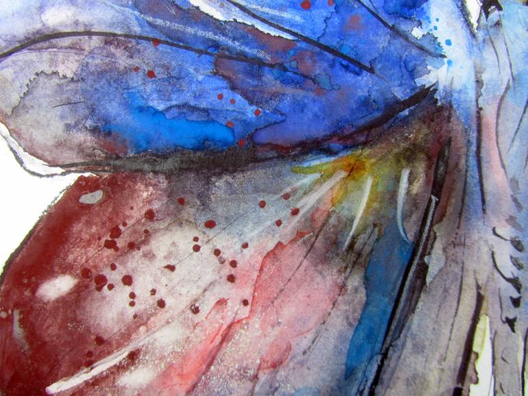 Original Abstract Expressionism Animal Painting by Violeta Damjanovic-Behrendt