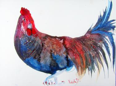 Original Expressionism Animal Paintings by Violeta Damjanovic-Behrendt