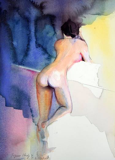 Print of Expressionism Nude Paintings by Violeta Damjanovic-Behrendt