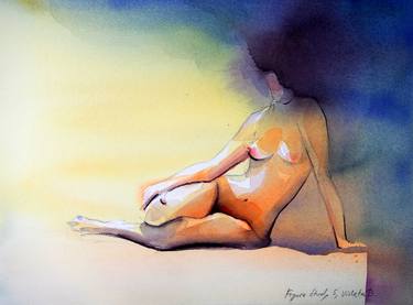 Print of Expressionism Nude Paintings by Violeta Damjanovic-Behrendt