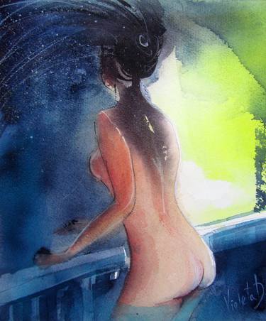 Original Impressionism Nude Paintings by Violeta Damjanovic-Behrendt