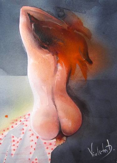 Original Fine Art Nude Paintings by Violeta Damjanovic-Behrendt