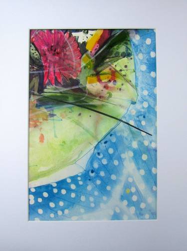 Original Abstract Floral Paintings by Violeta Damjanovic-Behrendt