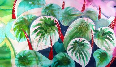 Print of Fine Art Floral Paintings by Violeta Damjanovic-Behrendt