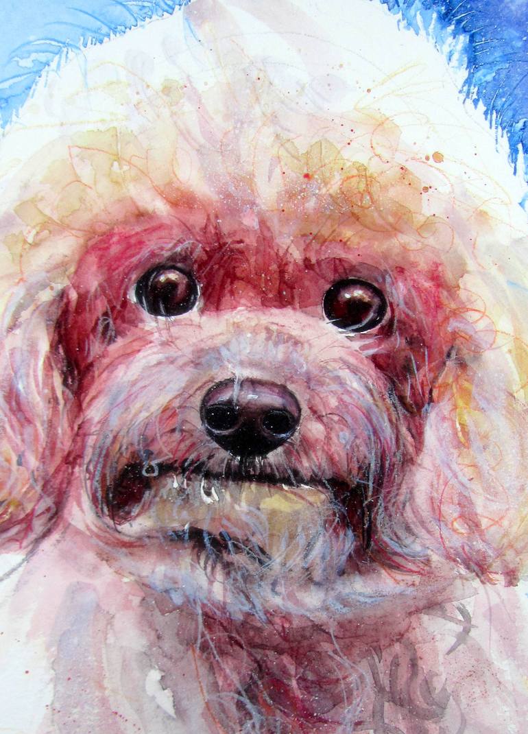 Original Expressionism Animal Painting by Violeta Damjanovic-Behrendt