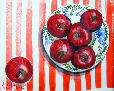 Red Christmas Apples and Orange Stripes thumb