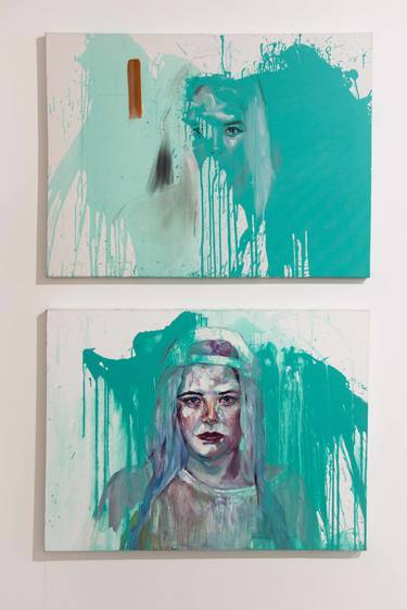 Original Abstract Portrait Paintings by Kim Hyunji