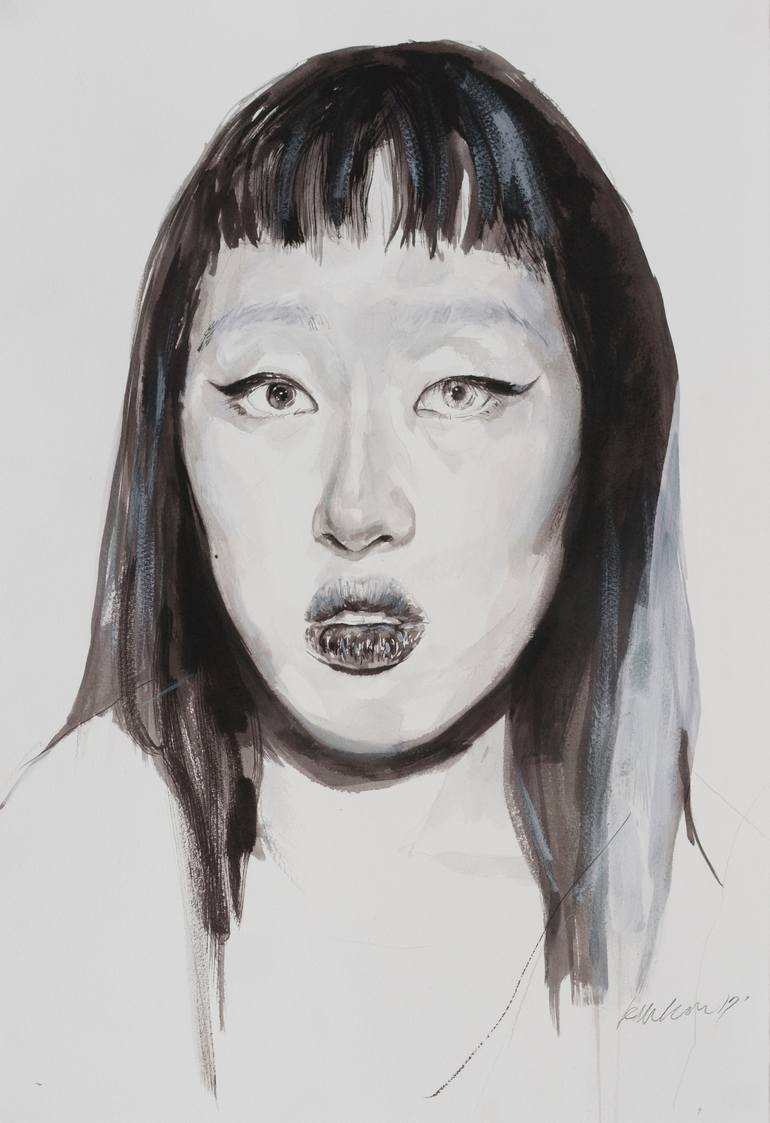 Self portrait II Drawing by Kim Hyunji | Saatchi Art