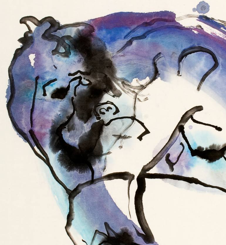 Original Expressionism Women Painting by Marie Jose Leenders