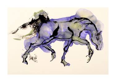 Print of Expressionism Horse Paintings by Marie jose Leenders