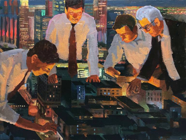 Chase Burning Painting by Alex Schaefer | Saatchi Art