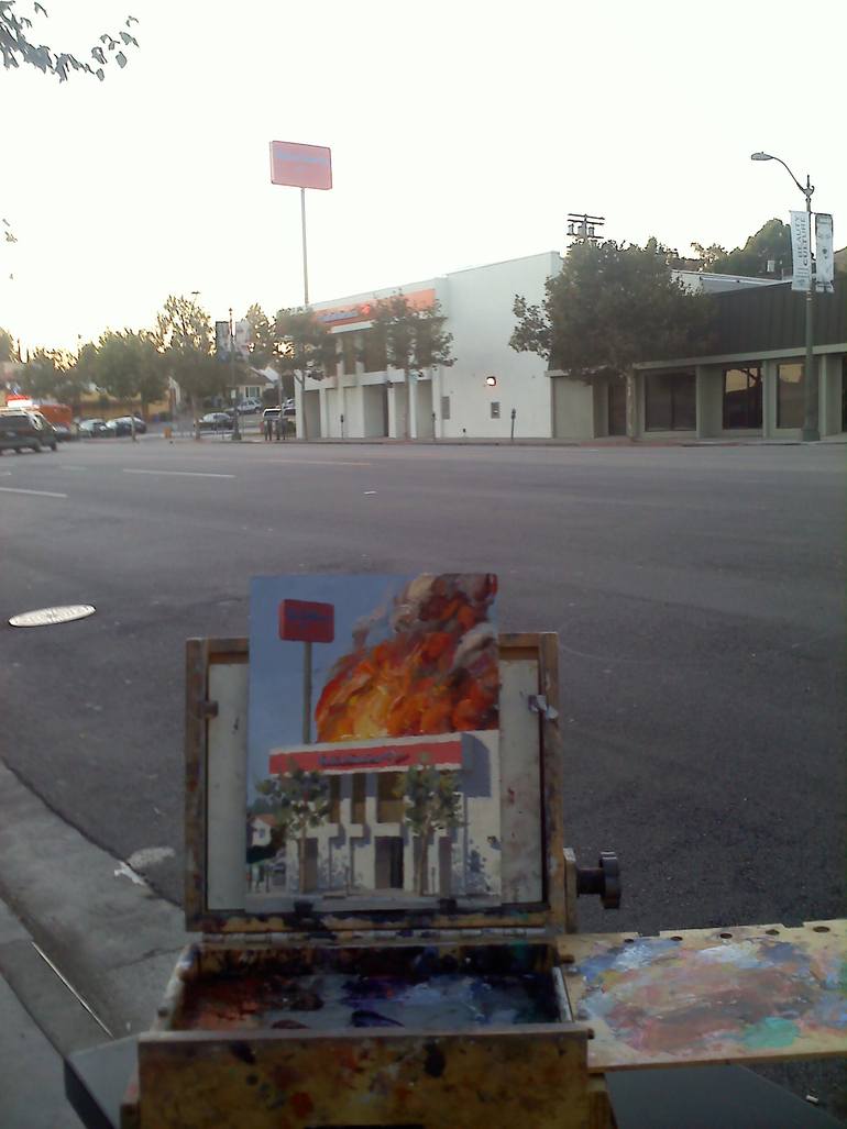 Original Expressionism Cities Painting by Alex Schaefer