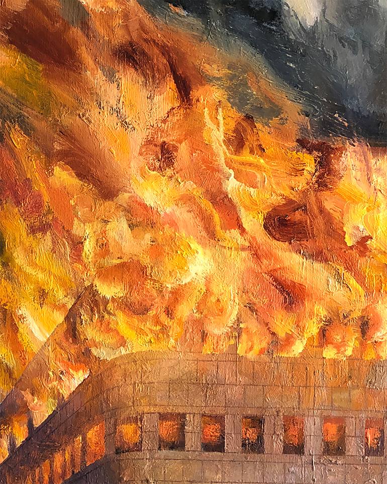 Original Expressionism Cities Painting by Alex Schaefer