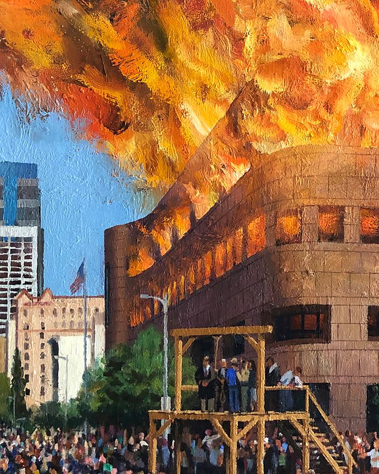 Original Expressionism Cities Painting by Alex Schaefer