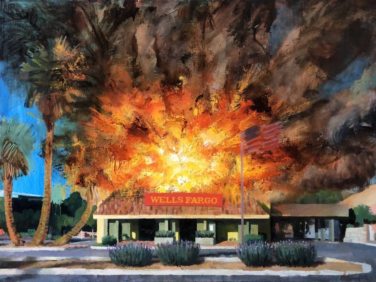 Wells Fargo in Flames: Arizona - Print