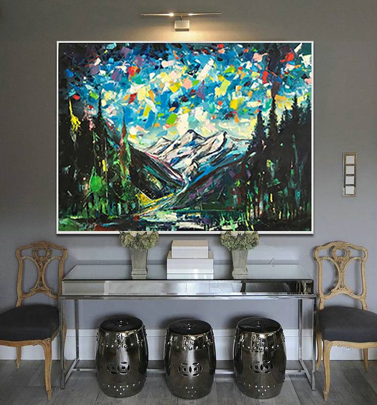 Original Abstract Landscape Painting by Nazar Tuvakov
