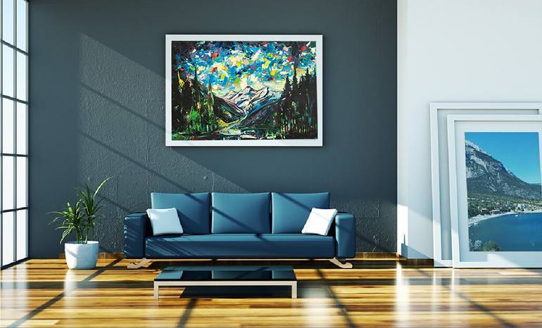 Original Abstract Landscape Painting by Nazar Tuvakov