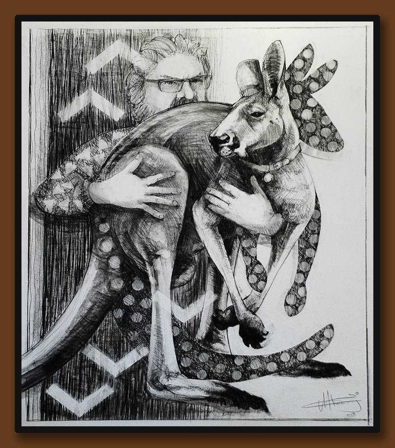 Original Expressionism Animal Drawing by Michael Chorney