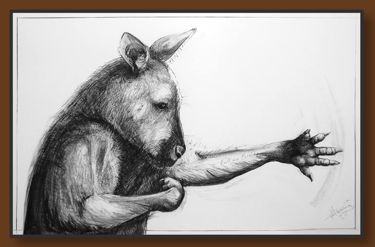 Original Figurative Animal Drawing by Michael Chorney