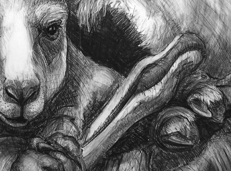 Original Expressionism Animal Drawing by Michael Chorney