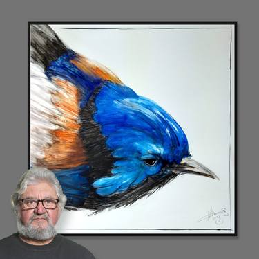 Saatchi Art Artist Michael Chorney; Drawings, “Bird Drawing No 11 - Hunting Wren by Michael Chorney” #art