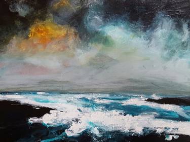 Print of Expressionism Seascape Paintings by Alison Moy