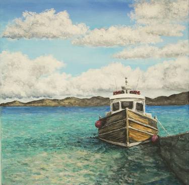 Print of Realism Boat Paintings by Karina Yel