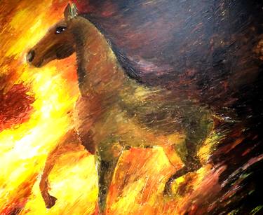 Original Conceptual Horse Paintings by Narayanan Namboothiri