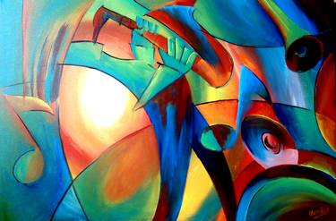 Original Abstract Music Paintings by Narayanan Namboothiri