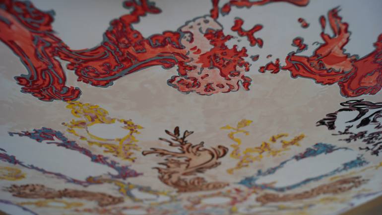 Original Baroque Abstract Drawing by Lodewijkvanbodeghem  Aka Ludovic Ledent