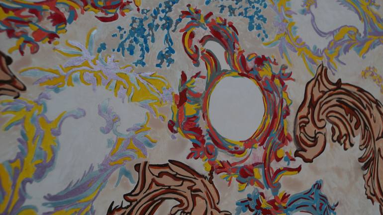 Original Baroque Abstract Drawing by Lodewijkvanbodeghem  Aka Ludovic Ledent