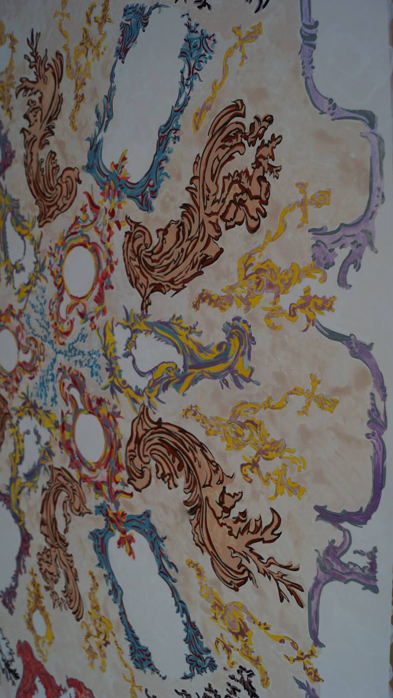 Original Baroque Abstract Drawing by Lodewijkvanbodeghem  Aka Ludovic Ledent