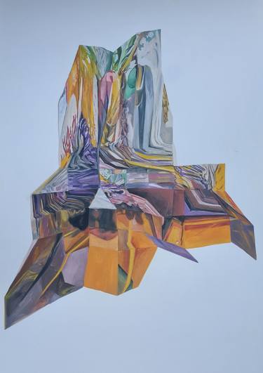 Original Glitch Abstract Collage by Lodewijkvanbodeghem  Aka Ludovic Ledent