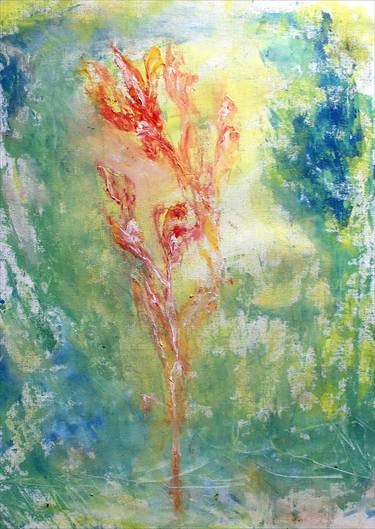 Print of Expressionism Floral Paintings by Ganesh Bhat