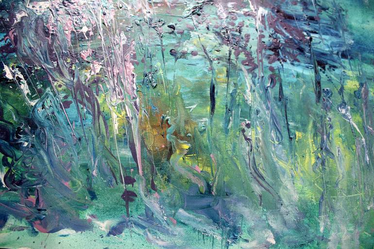 Original Abstract Expressionism Abstract Painting by Ganesh Bhat