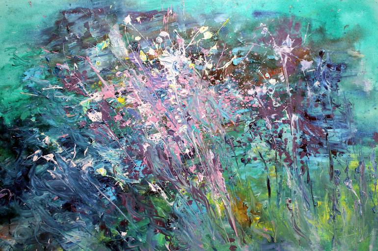 Original Abstract Expressionism Abstract Painting by Ganesh Bhat