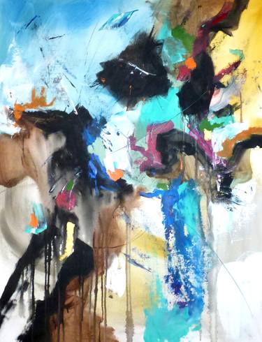 Original Abstract Expressionism Abstract Paintings by Floria Rey