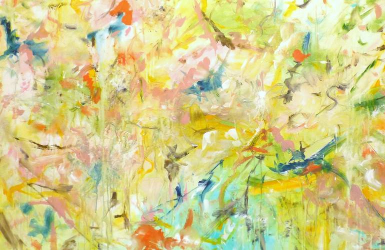 Original Abstract Floral Painting by Floria Rey