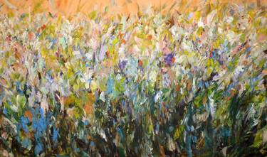 Original Abstract Floral Paintings by Floria Rey