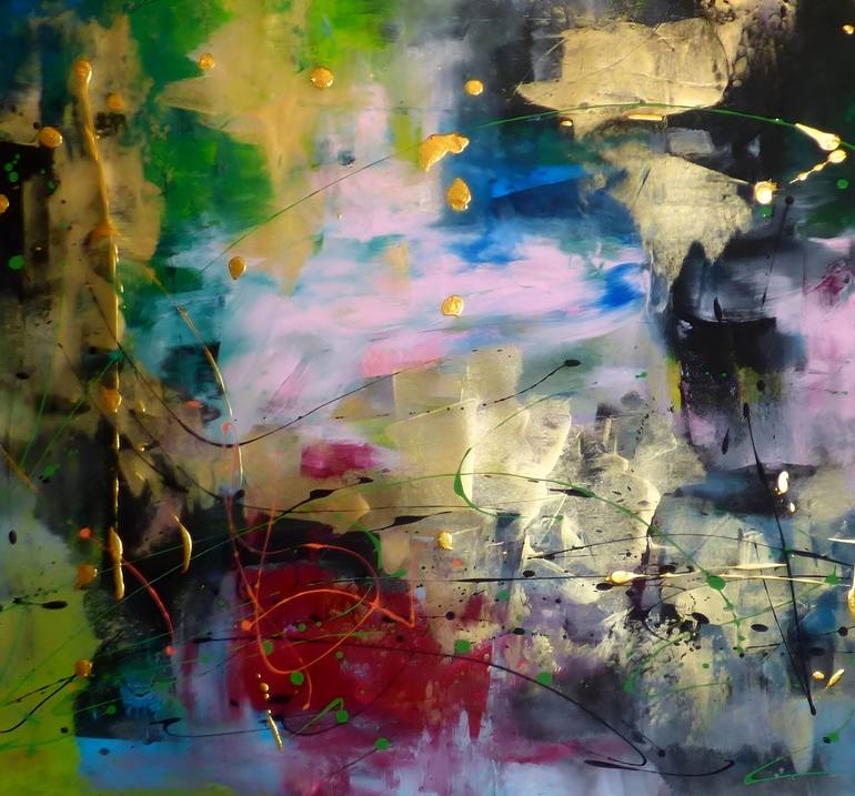 Original Abstract Expressionism Abstract Painting by Floria Rey