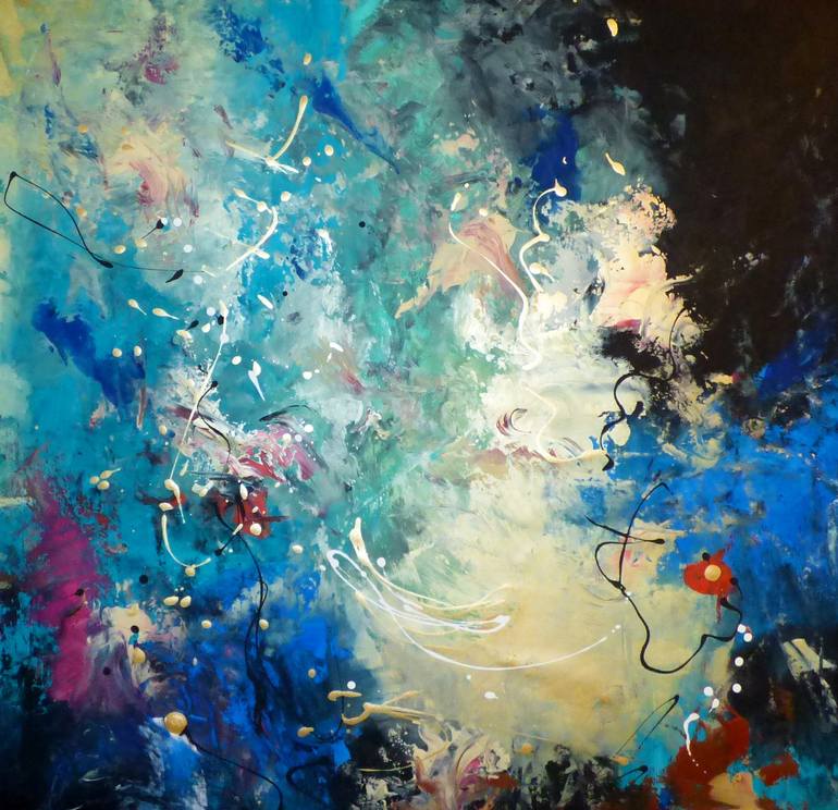 Original Abstract Expressionism Abstract Painting by Floria Rey
